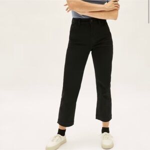 Everlane black The Straight Leg Crop